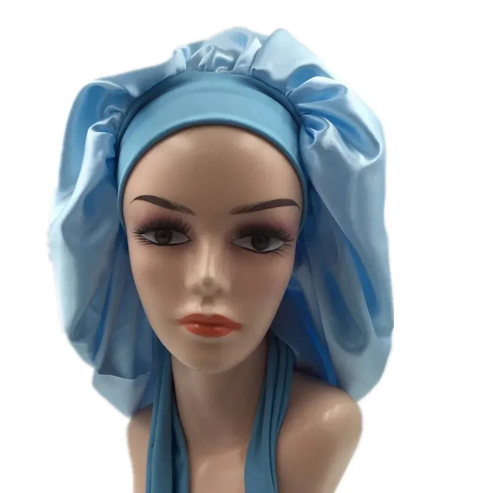 Extra Large Satin Lined Sleep Bonnet | Women's Night Cap