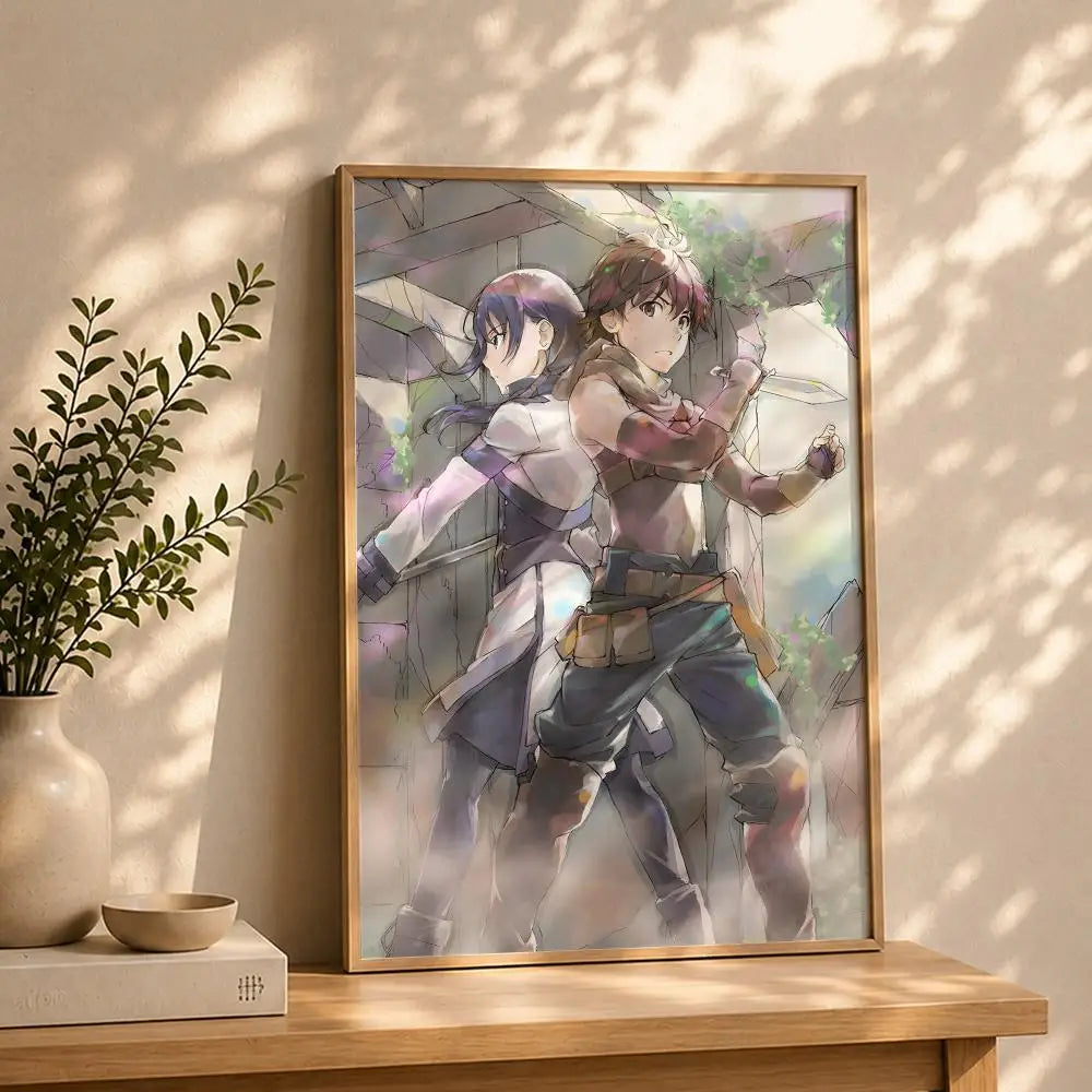 Grimgar of Fantasy & Ash Anime Poster – HD Waterproof Wall Art Anime Wall Poster Peaceful Pleasures Health and Wellness