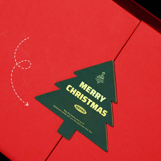 Reusable Christmas Gift Box | Festive Kraft Paper Storage Christmas Gift Box Peaceful Pleasures Health and Wellness