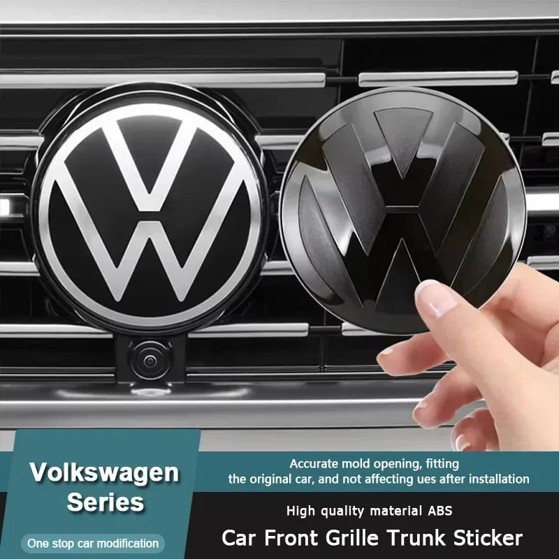 VW Golf Polo Passat Tiguan Black Emblem Badge Cover Set (2pc)