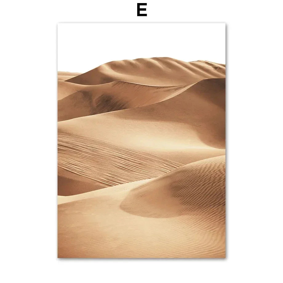 Islamic Calligraphy Shukr Tawakkul Desert Canvas Wall Art