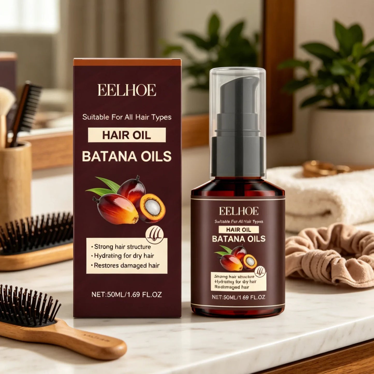 EELHOE Batana Hair Oil – Anti-Frizz Deep Nourishing Repair