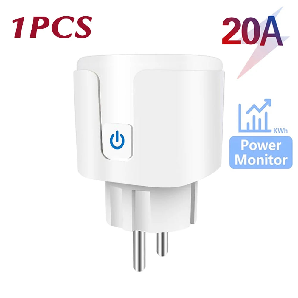 Tuya WiFi Smart Plug 16A/20A | Power Monitor & Timer EU