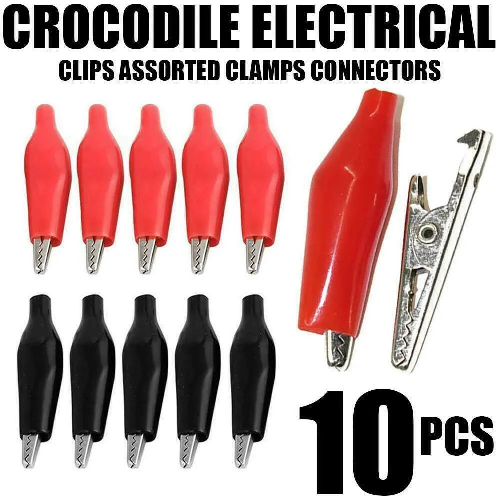 Insulated Crocodile Clips Electrical Battery Connectors 5A Alligator