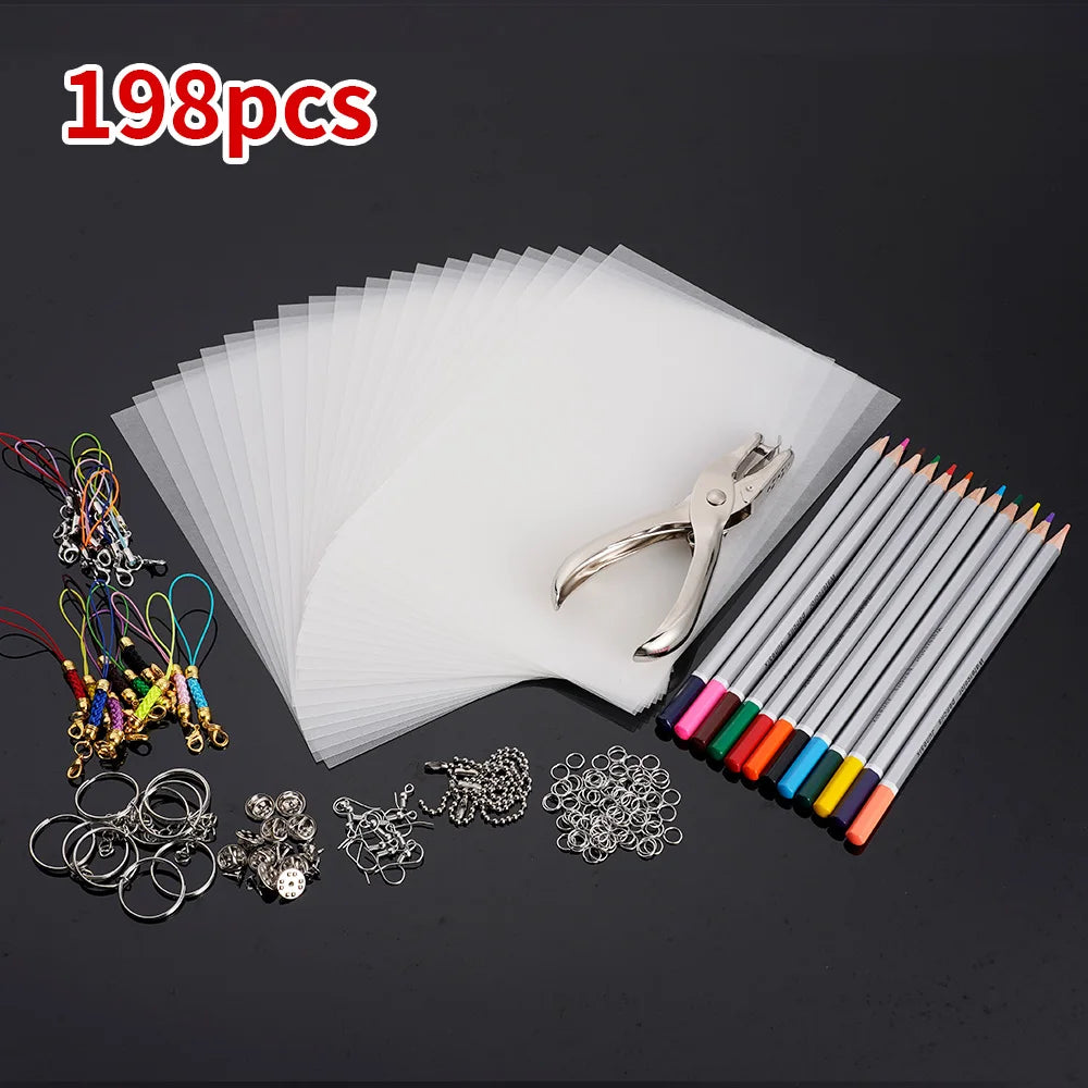 Heat Shrink Plastic Sheets Kit – DIY Keychains & Craft Ornaments