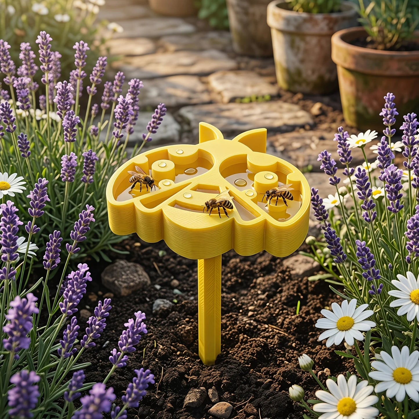 Bee & Butterfly Water Feeder | Garden Stake Drinking Station Garden Pollinator Feeder Peaceful Pleasures Health and Wellness