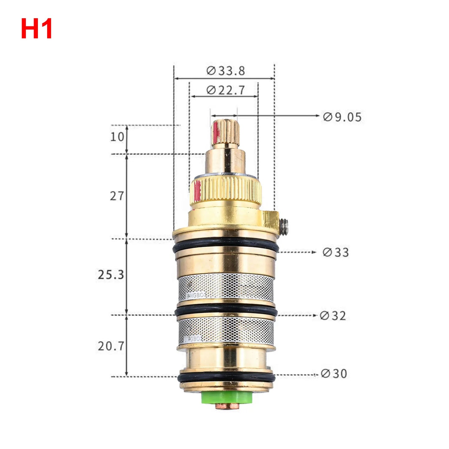 Solid Brass Thermostatic Mixing Valve | Safety Override Knob