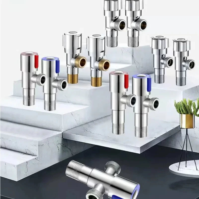 Stainless Steel Hot & Cold Angle Valve | Triangle Stop Valve
