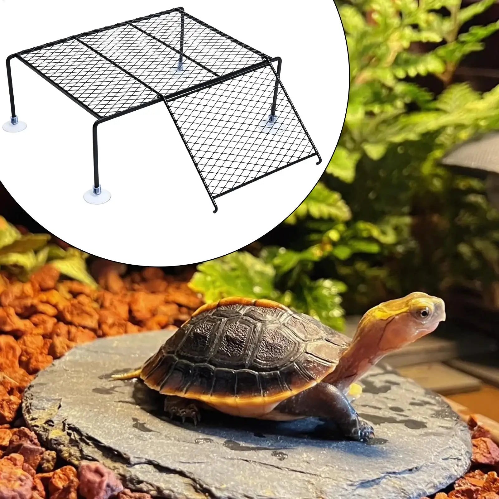 Suction Cup Turtle Basking Dock Rest Platforms Reptile Basking Area For Tortoise Terrapin Salamander Crab Aquarium Habitat Decor Peaceful Pleasures Health and Wellness