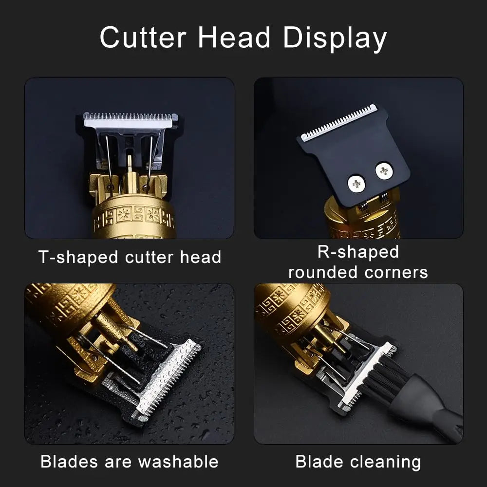T9 Rechargeable Hair Clipper & Trimmer for Men – 4 Guide Combs