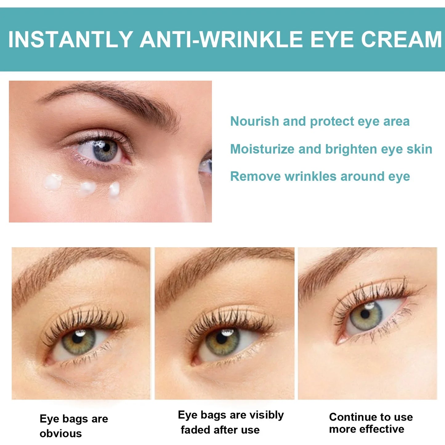 EELHOE Hyaluronic Acid Eye Cream – Dark Circles & Eye Bags 5pc