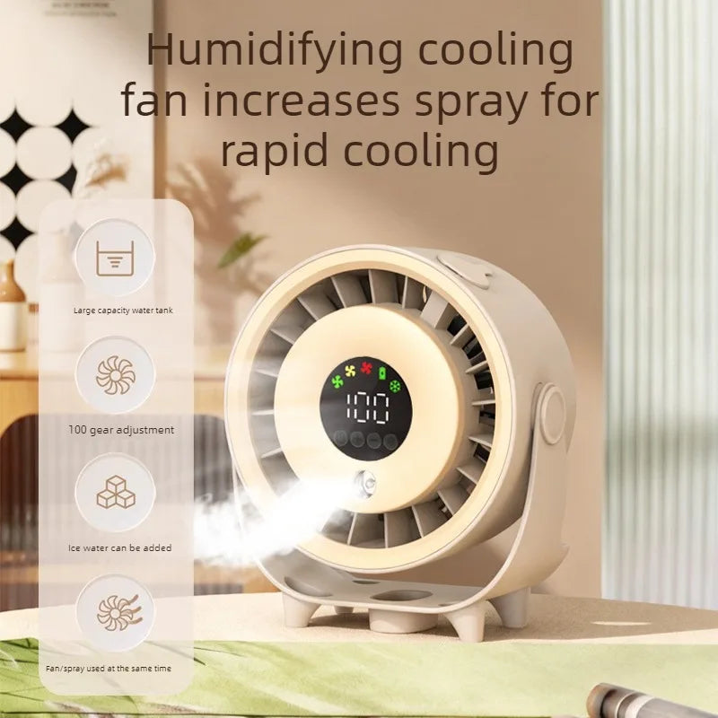 USB Desktop Spray Misting Fan – Wall Mount & Table Circulator