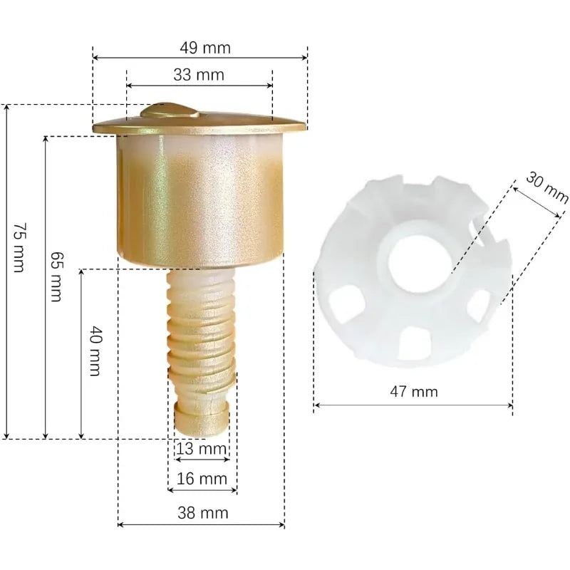 Matt Gold Toilet Flush Button | Cistern Replacement Upgrade