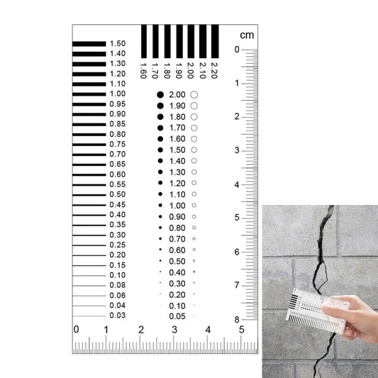 0.01mm Precision Crack Measurement Tool Card Style Width Gauge Defect Detection Scale For Hobbyists Beginners Students Collector Peaceful Pleasures Health and Wellness
