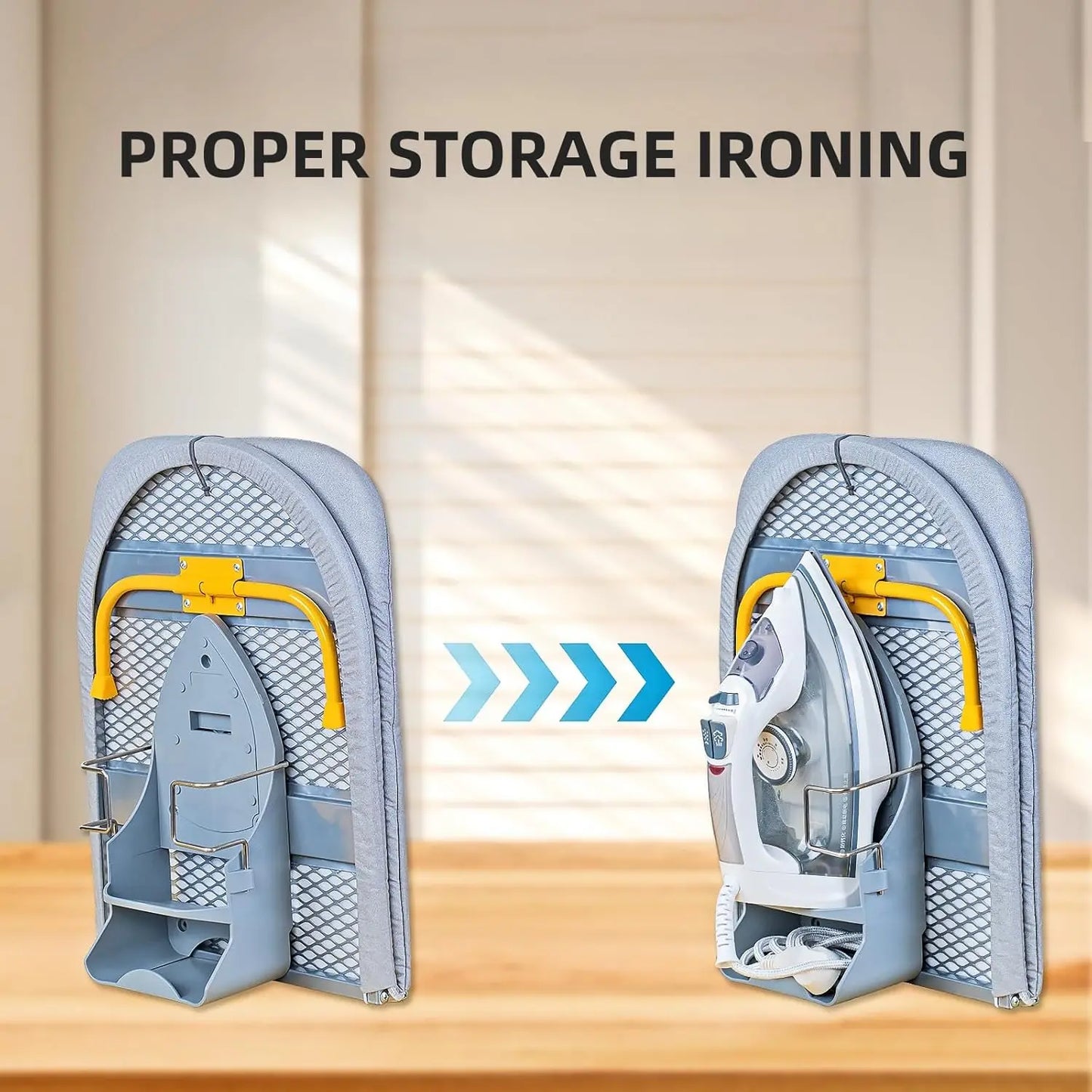 Wall Mount Folding Ironing Board with Iron Holder Ironing Board Peaceful Pleasures Health and Wellness