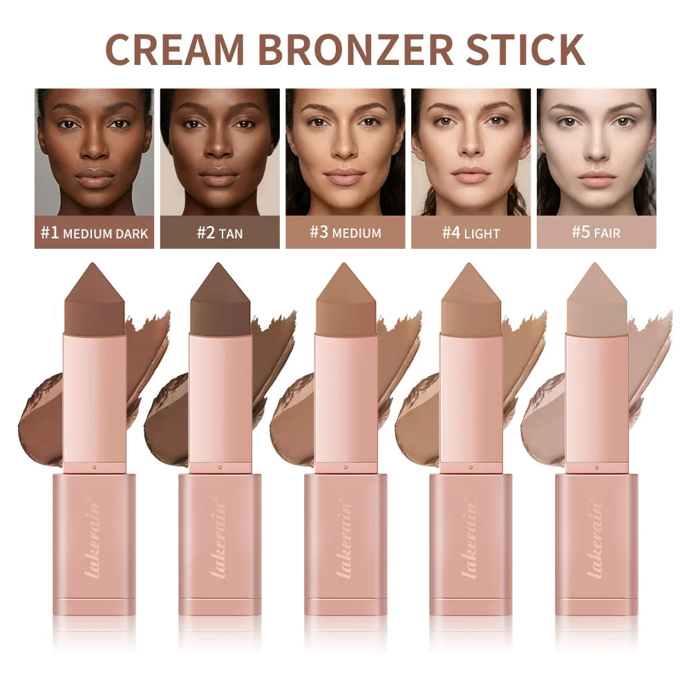 Contour Stick Bronzing Cream Bronzer Stick Contouring Instant Highlights Dark Circles Face Contour Facial Foundation Makeup Peaceful Pleasures Health and Wellness