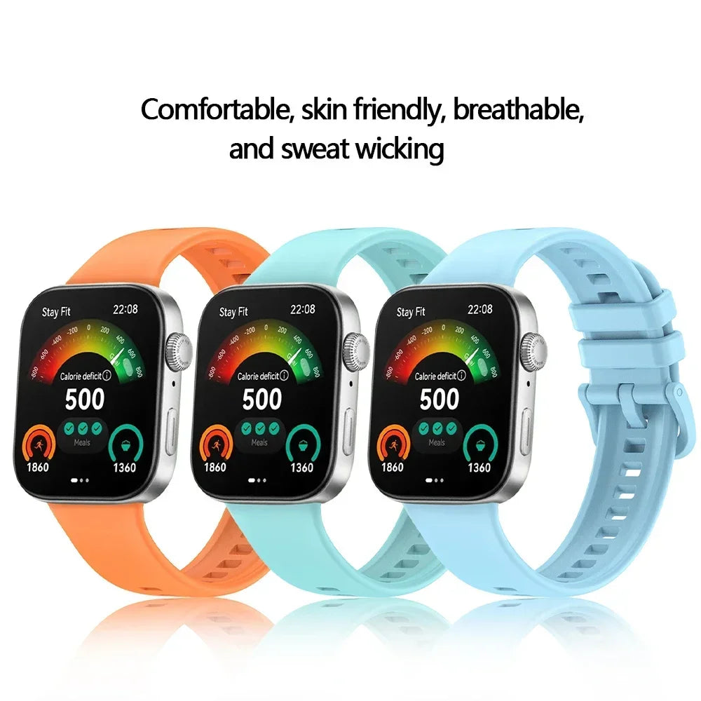 Silicone Band for Huawei Watch Fit 4/4 Pro/3 – Color Buckle Peaceful Pleasures Health and Wellness
