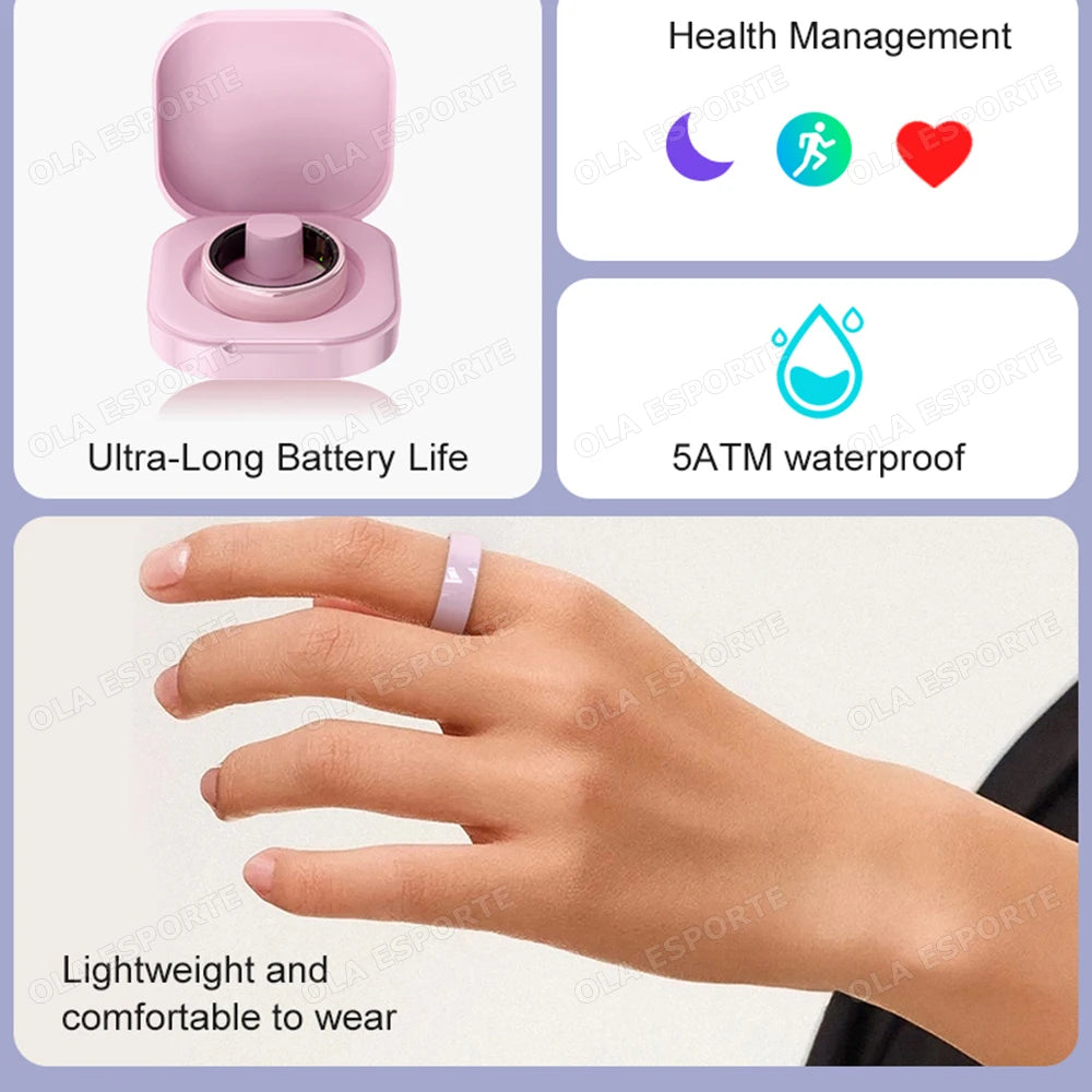 Smart Ring – Heart Rate, Sleep & SpO₂ Monitor | Ola Esporte