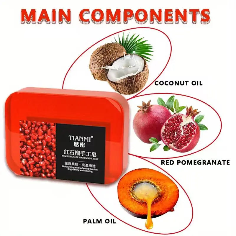 2-Pack Pomegranate Handmade Soap – Cleansing & Moisturizing