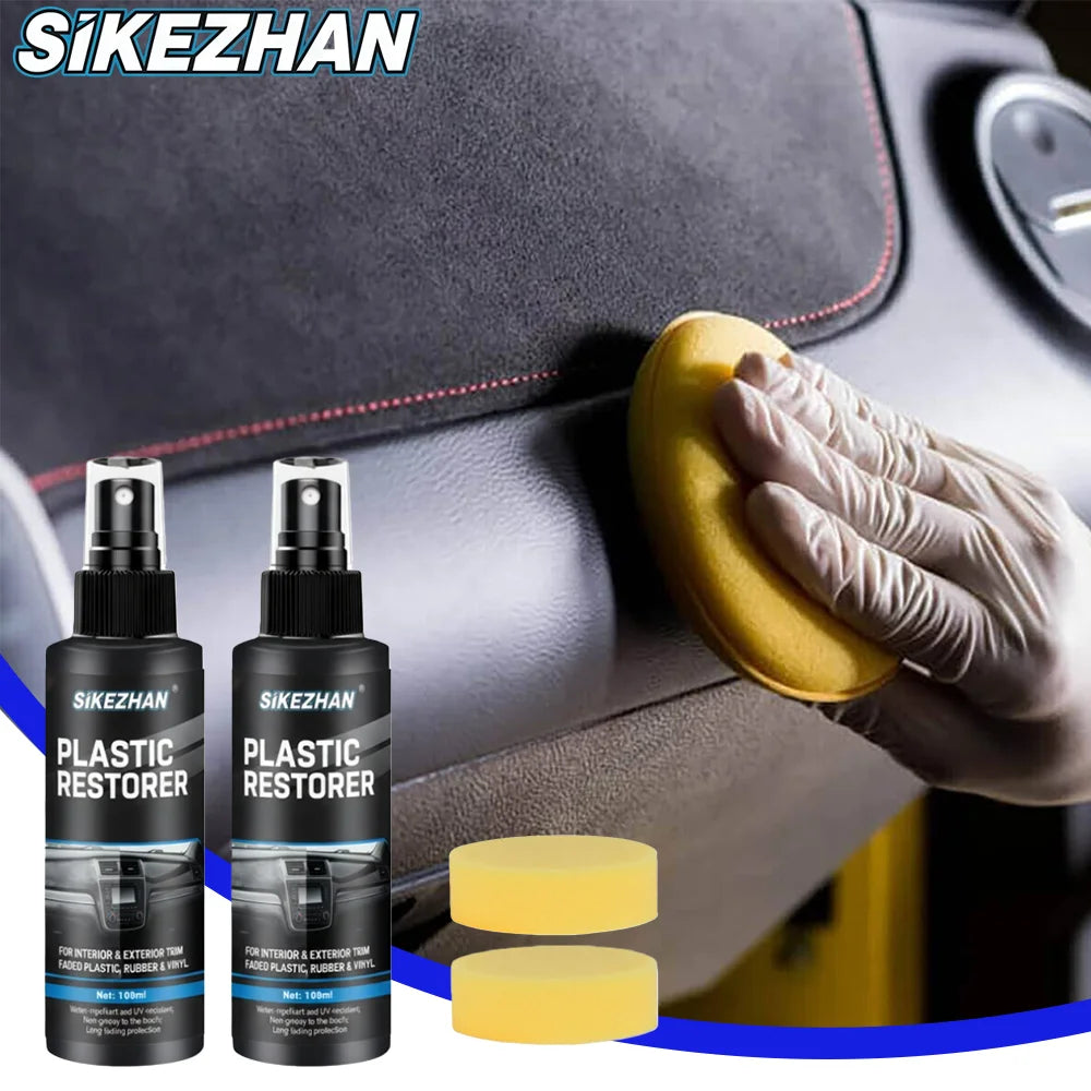 Car Plastic Restorer Back To Black Gloss Auto Interior Leather & Panel Renewal Wax Coating Agent Auto Polish And Repair Coating Peaceful Pleasures Health and Wellness