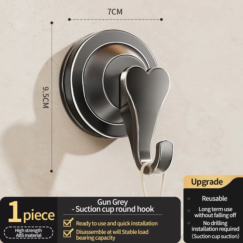 No-Drill Suction Cup Hooks – Kitchen & Bathroom Wall Hooks