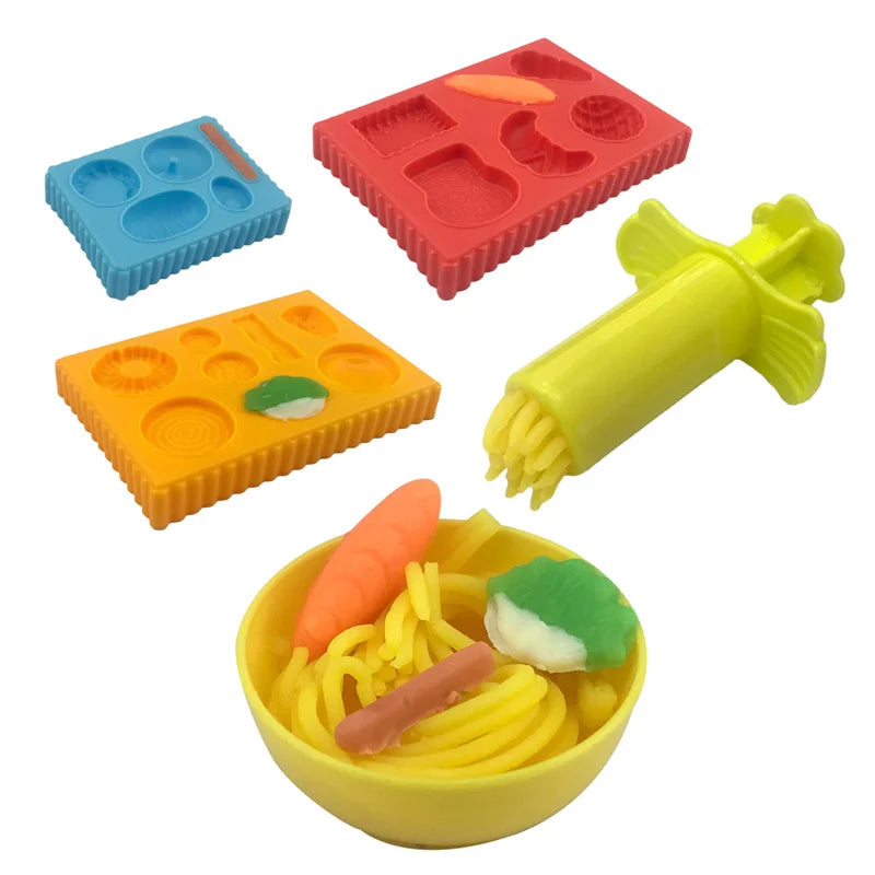 Food Play Dough Molds Kids Plastics Fruit Vegetable Dumpling Noodle