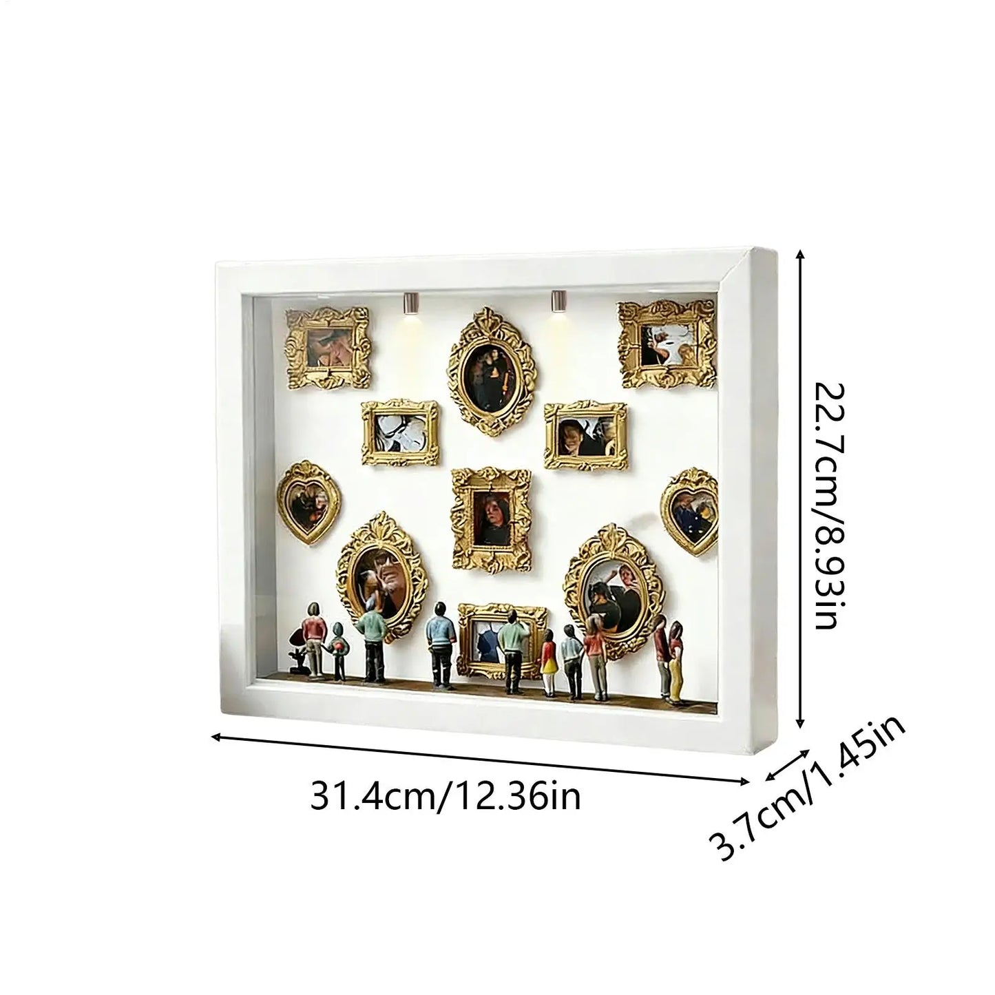 DIY Miniature Museum Display Box Small Memory Decoration Mini Museum Silhouette Frame for Wedding Birthday Holiday Apartment Peaceful Pleasures Health and Wellness