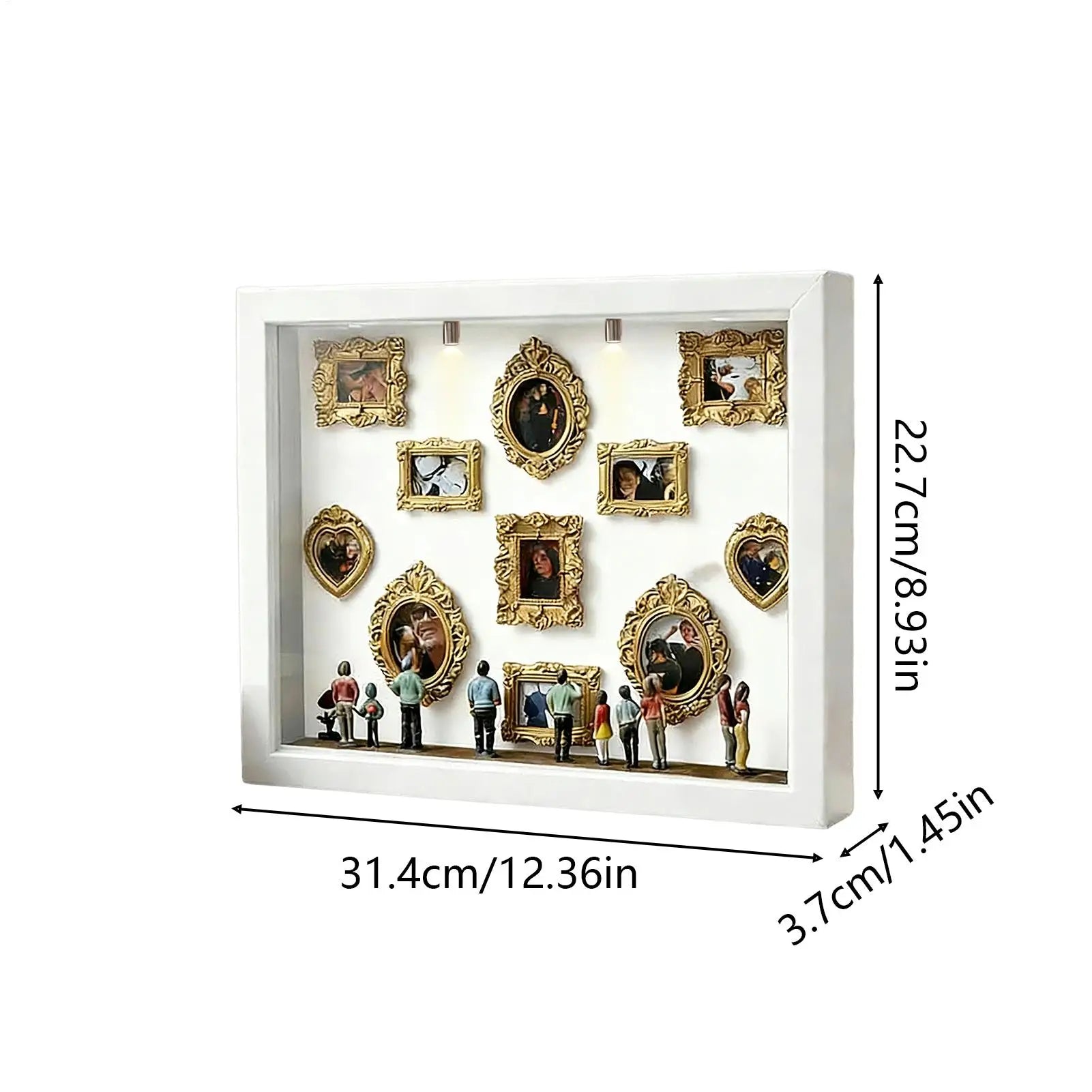 DIY Miniature Museum Display Box Small Memory Decoration Mini Museum Silhouette Frame for Wedding Birthday Holiday Apartment Peaceful Pleasures Health and Wellness