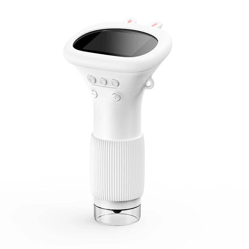Microscope for Kids Children Microscope with 2 Inch Screen 1000x Zoom Mini Handheld Microscope Camera Christmas Birthday Gifts Peaceful Pleasures Health and Wellness White