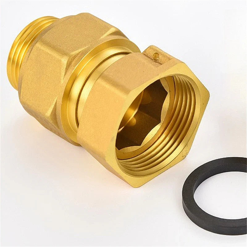Brass Check Valve Union Fitting – One-Way Threaded Water Valve