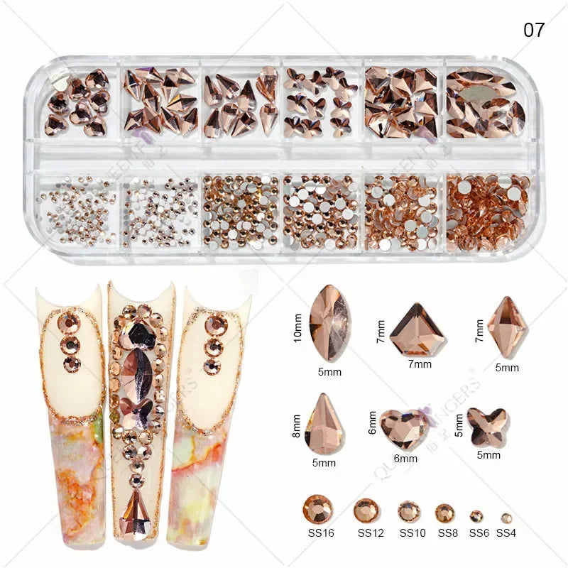Pearl Rhinestone Nail Gems & Caviar Beads ~500pcs | Nail Art
