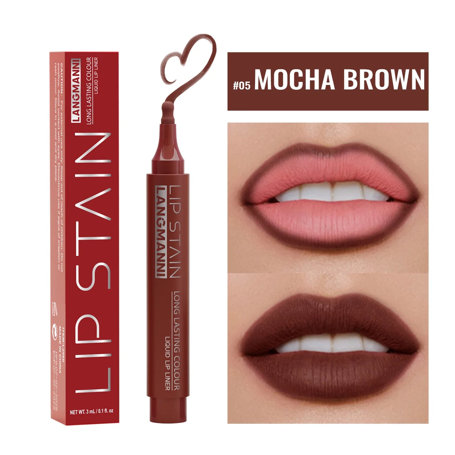 Matte Liquid Lip Liner Pencil – Waterproof 6-Color Lipliner