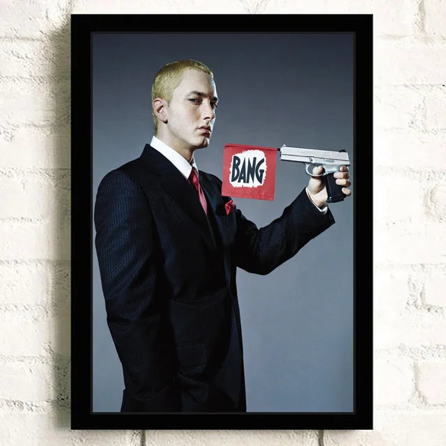 Super Rapper Eminems Posters and Prints Great Rap Singer Canvas Painting Music Star Wall Art Picture for Bedroom Home Decor Peaceful Pleasures Health and Wellness A15 50X70CM