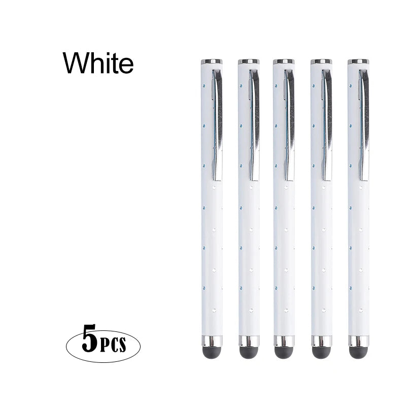 8.0 Mantianxing Capacitance Universal Stylus Pen Mobile Phone Touch Screen Accessories Metal Xiaomi Capacitive Pen Tablet Iphone Peaceful Pleasures Health and Wellness White(5pcs)