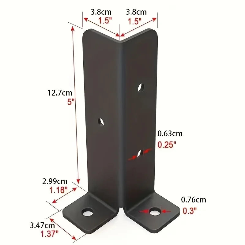Adjustable Deck Post Anchor Bracke Heavy-duty Metal Support Wood