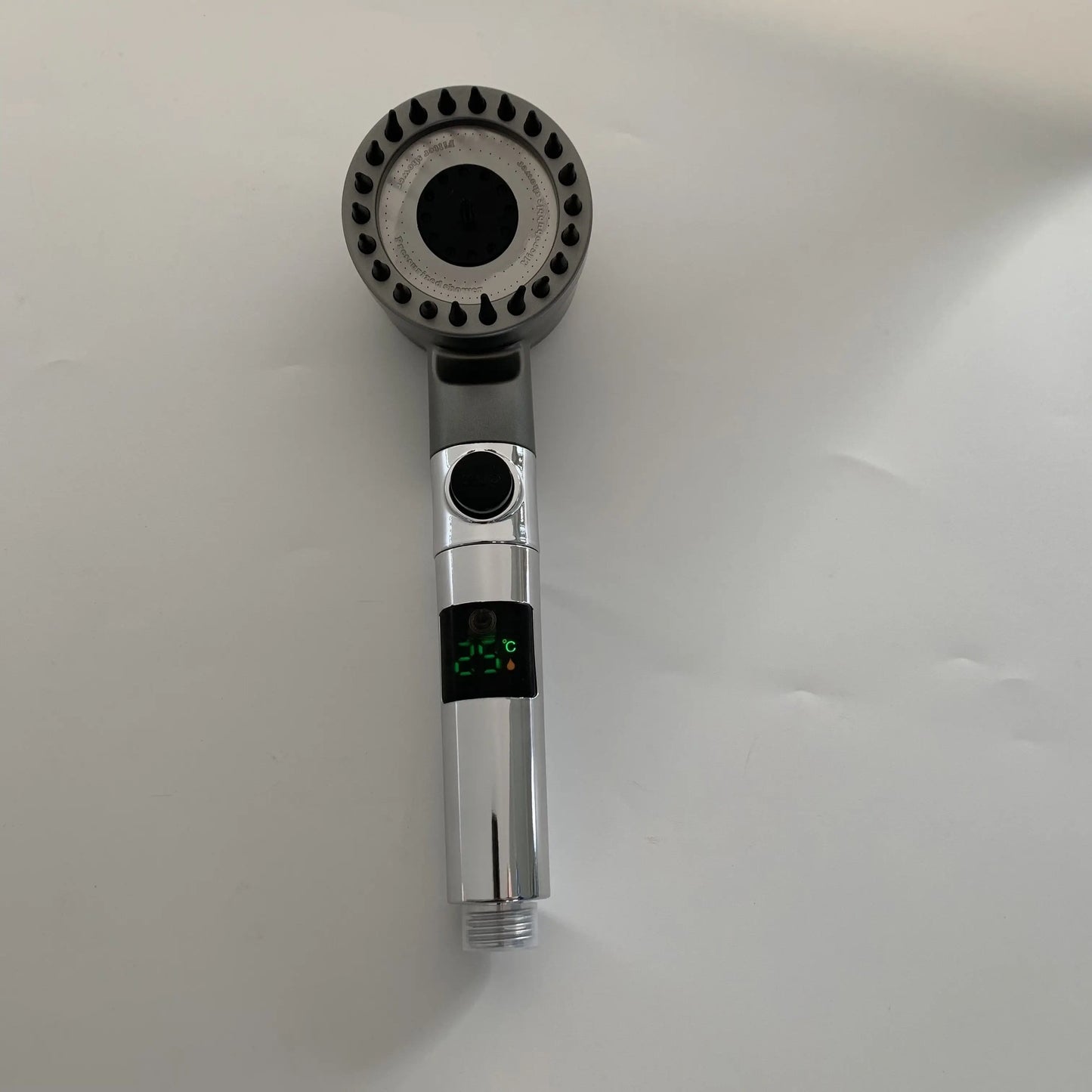 3-Mode High Pressure Handheld Shower Head with Temp Display