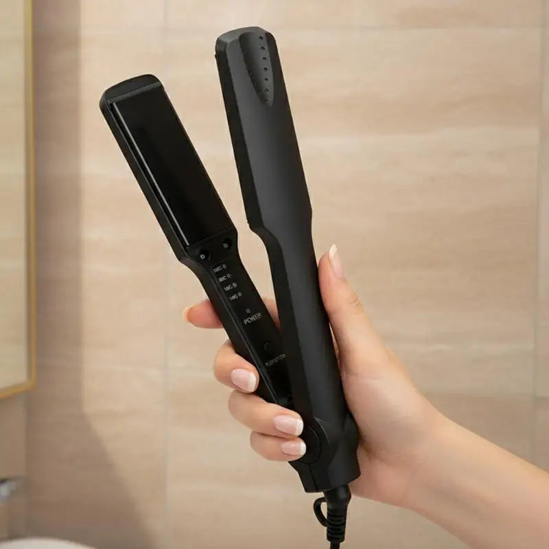 Hair Straightening Irons Dual Use Fast Warm-up Thermal Professional Ceramic Heating Plate For Straightening Curling Air Bangs Peaceful Pleasures Health and Wellness