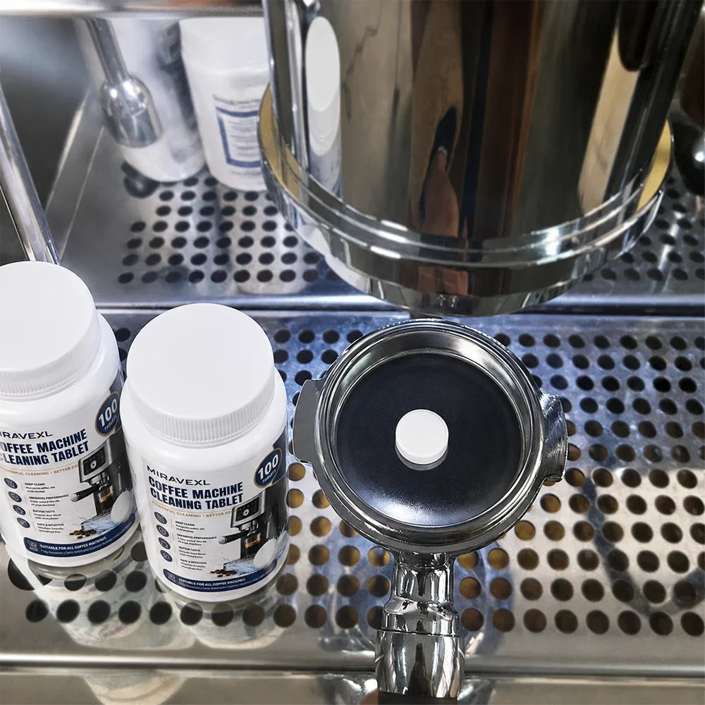 MIRAVEXL 100-Pack Coffee Machine Cleaning Tablets | Espresso & Drip