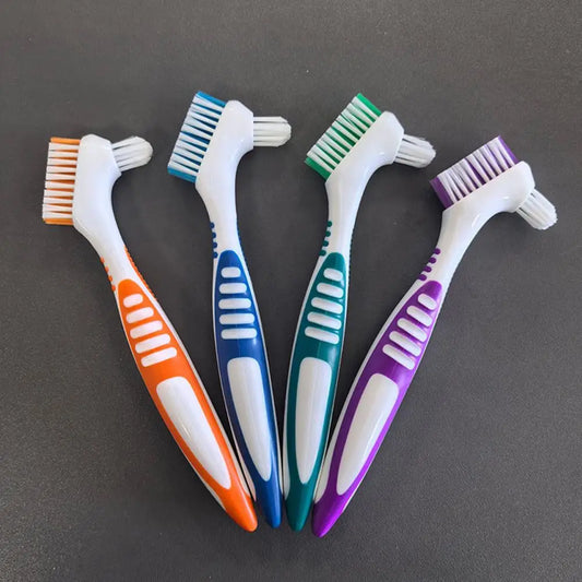 Double-Sided Denture & Retainer Cleaning Brush Denture Cleaning Brush Peaceful Pleasures Health and Wellness