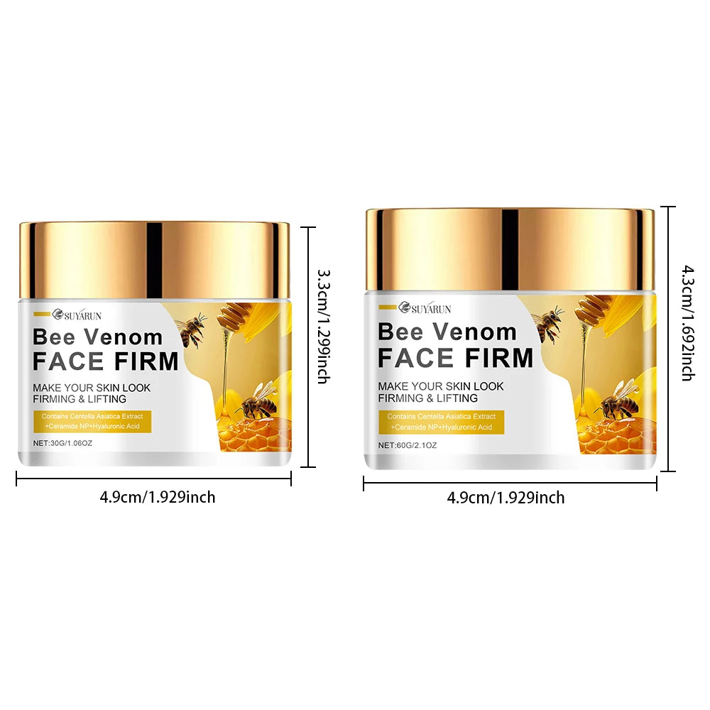 SUYARUN Bee Venom Collagen Anti-Aging Face Cream | Firming Lifting Moisturizer | Wrinkle Reduction | 24H Hydration. Peaceful Pleasures Health and Wellness