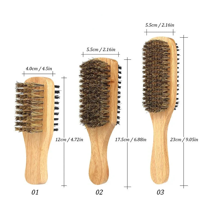 Men Boar Bristle Hair Brush Natural Wooden Wave Brush for Male, Styling Beard Hairbrush for Short,Long,Thick,Curly,Wavy Hair Peaceful Pleasures Health and Wellness