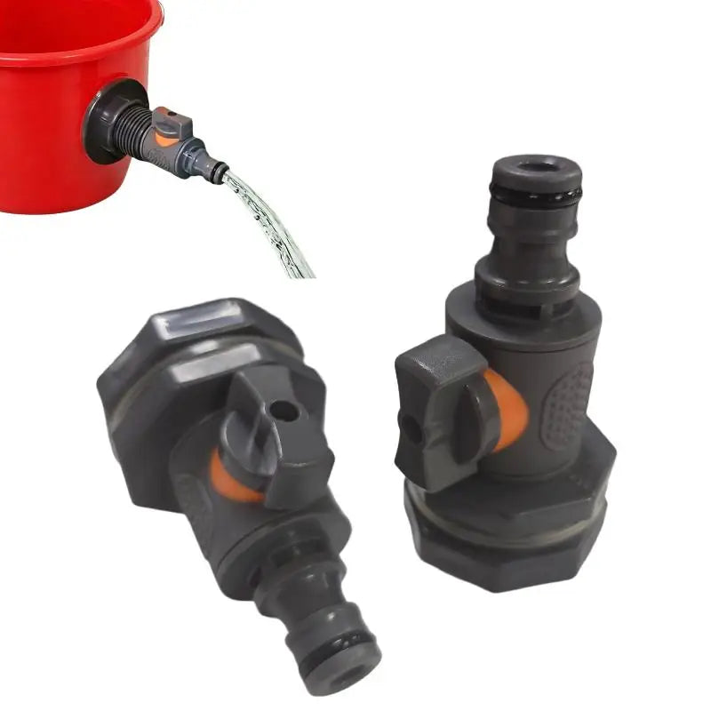 New 1Pc Durable Water Tank Adapter With Valve PVC/IBC Water Bucket Adapter Quick Installation Rainwater Collection Connector Kit Peaceful Pleasures Health and Wellness
