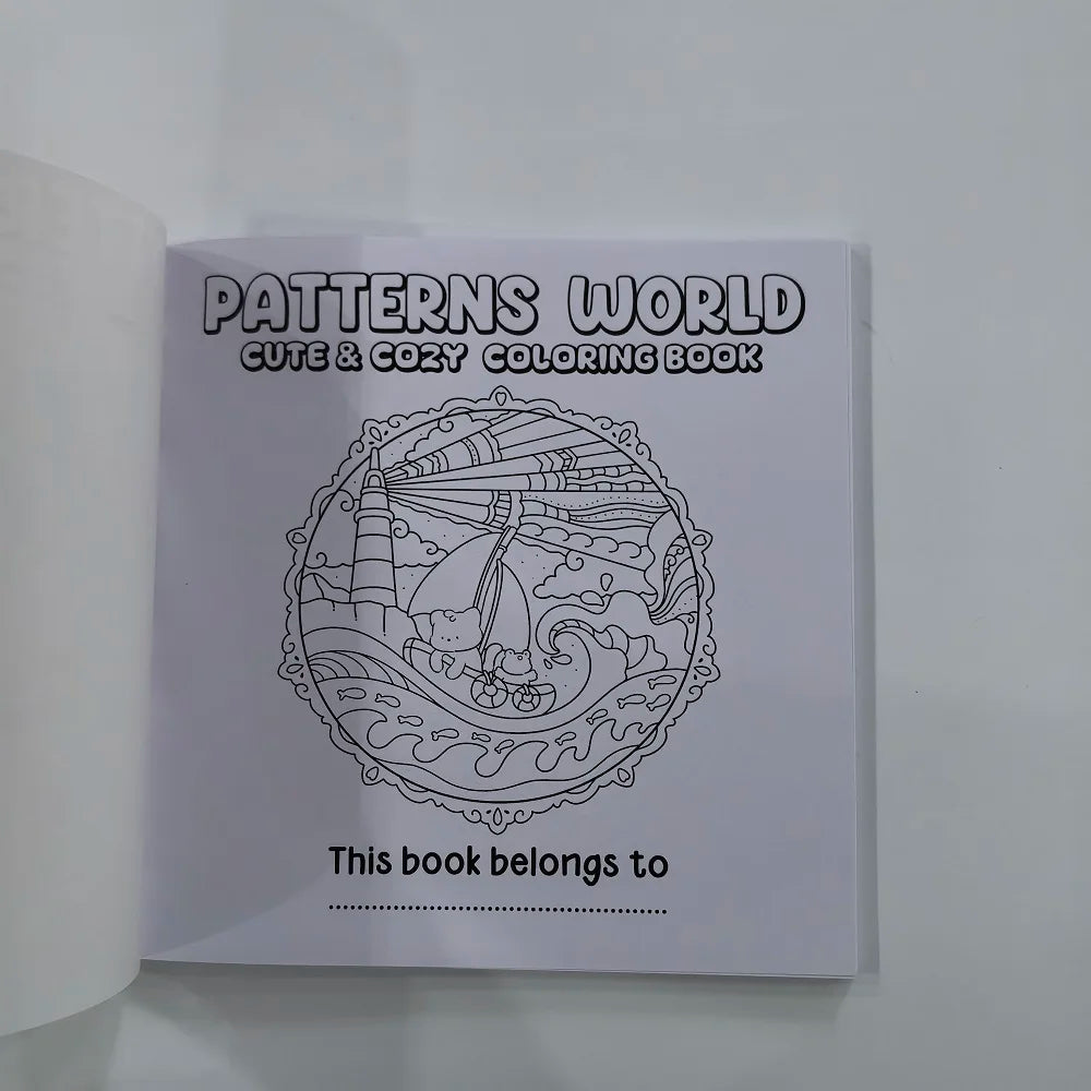 Patterns World Cute Cozy Coloring Book Adults Drawing Perfect