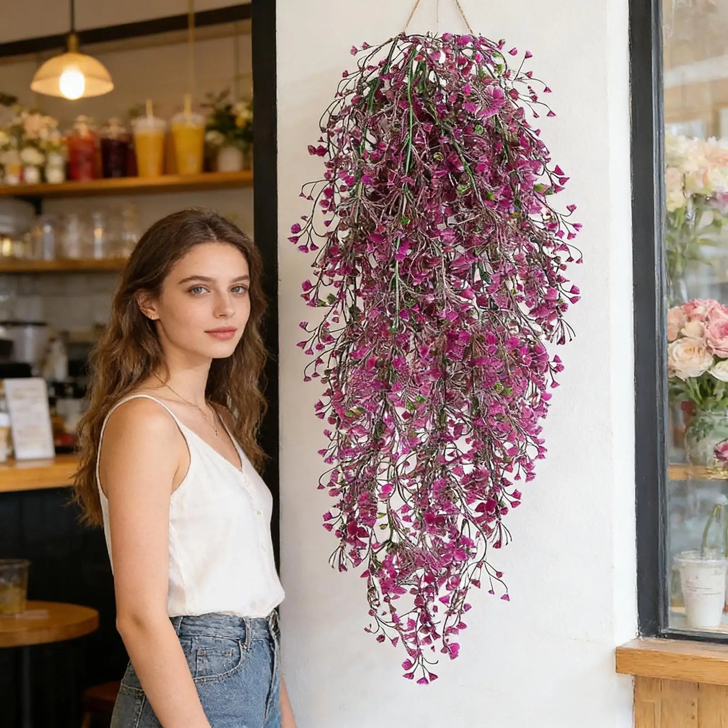 Artificial Flower Garland Fake Vine Wall Decor – 82cm Artificial Vine Garland Peaceful Pleasures Health and Wellness