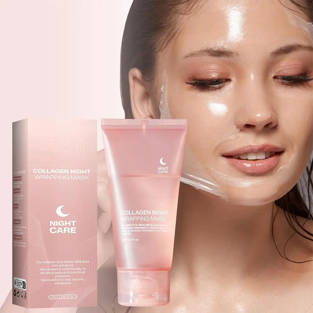 Hydrolyzed Collagen Overnight Facial Mask – 75g Skin Care Peaceful Pleasures Health and Wellness