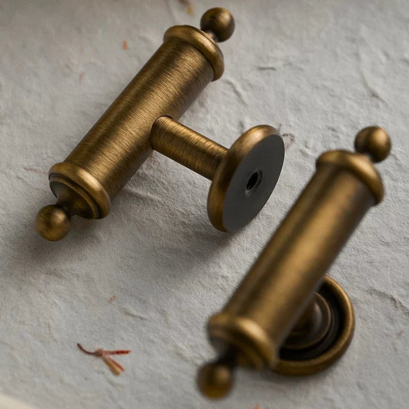 French Antique Bronze Brass Cabinet & Drawer Handles | Retro