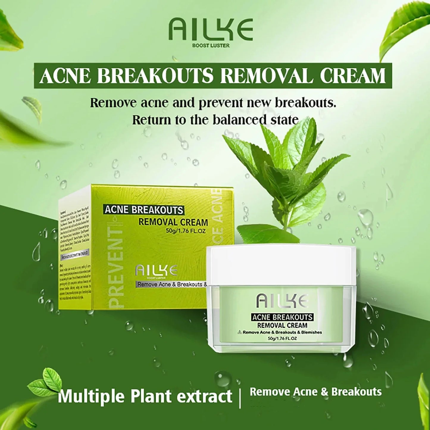 AILKE Acne Face Care Set – Cream, Serum & AHA Soap | All Skin