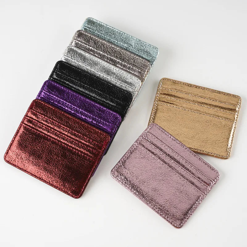 Ultra-Slim PU Leather Card Wallet | 4-Slot Unisex Cardholder
