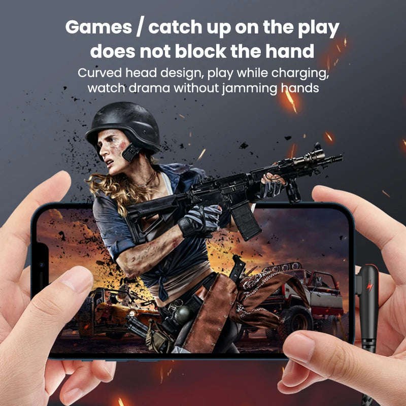120W 90 Degree USB Type C Cable Fast Charging Elbow Design Nylon Braided Data Sync Cord For Samsung Xiaomi Huawei Gaming Phone Peaceful Pleasures Health and Wellness