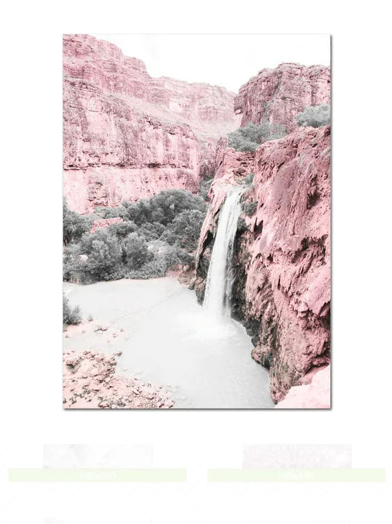 HD Canvas Wall Art for Living Room Cherry Blossoms Peony Carnation Flower Nordic Mountain Modern Pink Color Poster Home Decor Peaceful Pleasures Health and Wellness 12 40x50cm Unframed